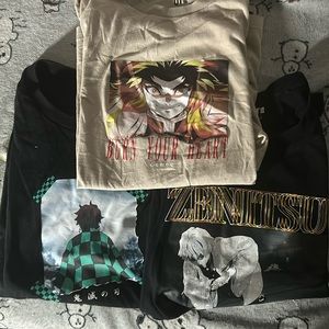 3 uniqlo Demon Slayer T mens T shirts size small